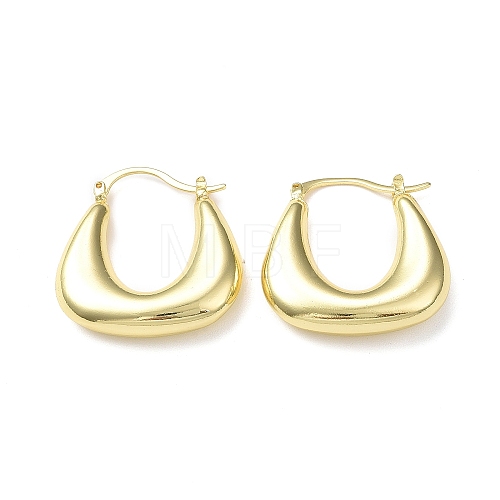 Rack Plating Brass Handbag Shape Hoop Earrings for Women EJEW-F306-06G-1