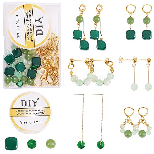 DIY Gemstone Earring Making Kit DIY-SZ0009-50-1