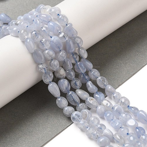 Natural Blue Lace Agate Beads Strands G-L608-A02-01A-1