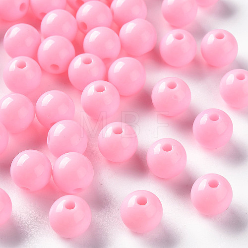 Opaque Acrylic Beads X-MACR-S370-C10mm-A01-1