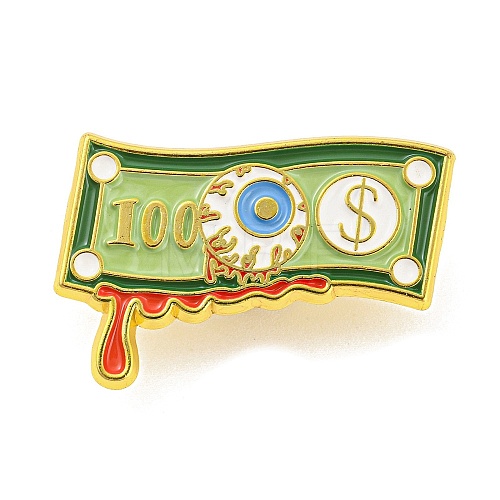 Dollar & Bloody Eyeball Enamel Pins JEWB-F026-03-1