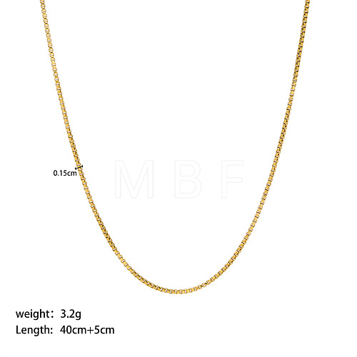 Titanium Steel Box Chain Necklaces PW-WG8A4BA-03-1