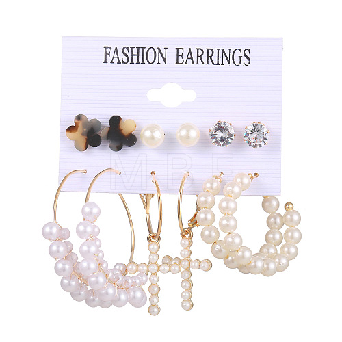 6 Pairs Alloy Earring Sets WGC7E5F-05-1