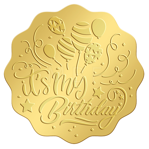 Self Adhesive Gold Foil Embossed Stickers DIY-WH0211-262-1