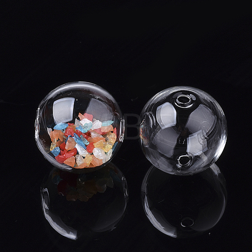 Handmade Blown Glass Globe Beads DH017J-1-12mm-1