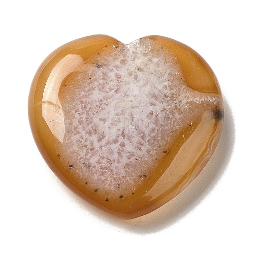 Natural Carnelian Love Heart Ornaments DJEW-Z007-01B-1