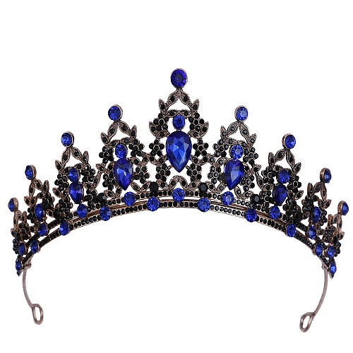 Alloy Rhinestone Crown Hair Bands PW-WG903DF-19-1