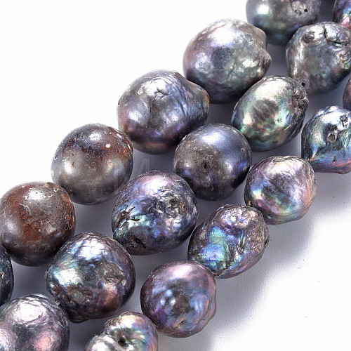 Natural Baroque Pearl Keshi Pearl Beads Strands PEAR-S021-183-1