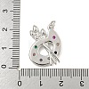 Rack Plating Brass Pave Colorful Cubic Zirconia Pendants X-KK-Z048-05P-3