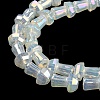 Electroplate Glass Beads Strands GLAA-K064-01A-09-4