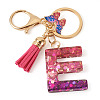 Alloy Resin Butterfly Keychains KEYC-TADJ0002-02G-E-2