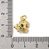 Brass Micro Pave Cubic Zirconia Pendants KK-Z154-20G-3