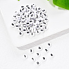 White Opaque Acrylic Beads SACR-YW0001-16B-6