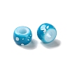Spray Painted ABS Plastic European Beads KY-G033-01A-05-2