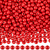 Spray Painted Round Natural Schima Wood Beads WOOD-PA0001-81A-01-1