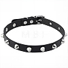 Punk Rock Style Alloy Rivet Imitation Leather Chocker Necklaces NJEW-CL0001-31-1