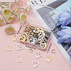 120Pcs 6 Style Stainless Steel Open Heart Charms STAS-SC0003-97-7