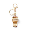 Shining Zinc Alloy Rhinestone Whistle Pendant Keychain KEYC-O014-01G-02-2