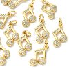 SHEGRACE Brass Clear Cubic Zirconia Charms XGRQ3P809-629G-1