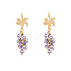 Alloy Resin Stud Dangle Earrings for Women WGF3FFF-03-1