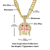 Zinc Alloy Full Crystal Rhinestone Ghost Pendant Necklaces with Enamel for Men FS-WG94CB1-01-5