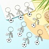 10Pcs Football Theme Alloy Keychain KEYC-YW00231-4