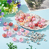 50Pcs 5 Colors Transparent Resin Rondelle European Beads RESI-TA0005-63B-5
