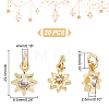 20Pcs Brass Micro Pave Cubic Zirconia Pendants KK-DC0001-88-2