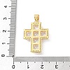 Brass Pave Cubic Zirconia Pendants CU-CBA03AF-17G-04-3