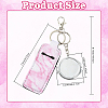 PU Leather & Iron Mirror Keychains HJEW-YW00545-02-3