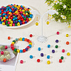 Dyed Wood Cube Beads WOOD-WH0025-82-5