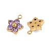 304 Stainless Steel Micro Pave Cubic Zirconia Charms STAS-B088-01G-05-2