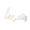 Natural White Shell Butterfly Pendants KK-U043-25S-2