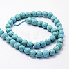 Faceted Synthetical Turquoise Beads Strands X-G-F382-6mm-01-2