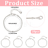 10Pcs Brass European Style Bracelets for Jewelry Making KK-PA0001-20-2