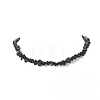 Natural Obsidian Chip Beaded Necklaces with 304 Stainless Steel Lobster Claw Clasp & Chain Extender NJEW-JN04225-03-4