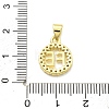 Rack Plating Brass Micro Pave Cubic Zirconia Pendants KK-D359-31G-3