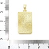 Rack Plating Brass Micro Pave Clear Cubic Zirconia Pendants KK-S371-02G-11-3