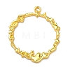 Ocean Theme Alloy Open Back Bezel Pendants PALLOY-F321-03F-G-1