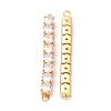 Brass Clear Round Cubic Zirconia Links Connectors ZIRC-G170-23A-G-2