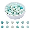 Round Natural Amazonite Bead Strands G-AR0001-64-1