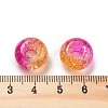 Two Tone Transparent Crackle Acrylic European Beads TACR-P009-B01-05-3