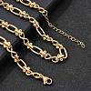 304 Stainless Steel Oval Infinity Link Chain Necklaces for Women Men NJEW-K249-20C-G-3