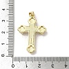 Brass Pave Shell Pendants X-KK-I708-17B-G-3