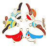 24Pcs 6 Style Alloy Enamel Pendants ENAM-DC0001-13-3