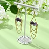 Natural Amethyst Dangle Earrings EJEW-JE07287-01-1