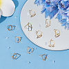 16Pcs Brass Hollow Out Square Stud Earring Findings KK-BC0010-92-4