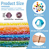 21 Strands 21 Colors Transparent Electroplate Glass Beads Strands GLAA-TA0004-23-4
