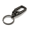 Tibetan Style 316 Surgical Stainless Steel Fittings with 304 Stainless Steel Key Ring FIND-Q101-08AS-04-2