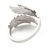 304 Stainless Steel Double Wing Open Cuff Ring RJEW-F149-01P-3